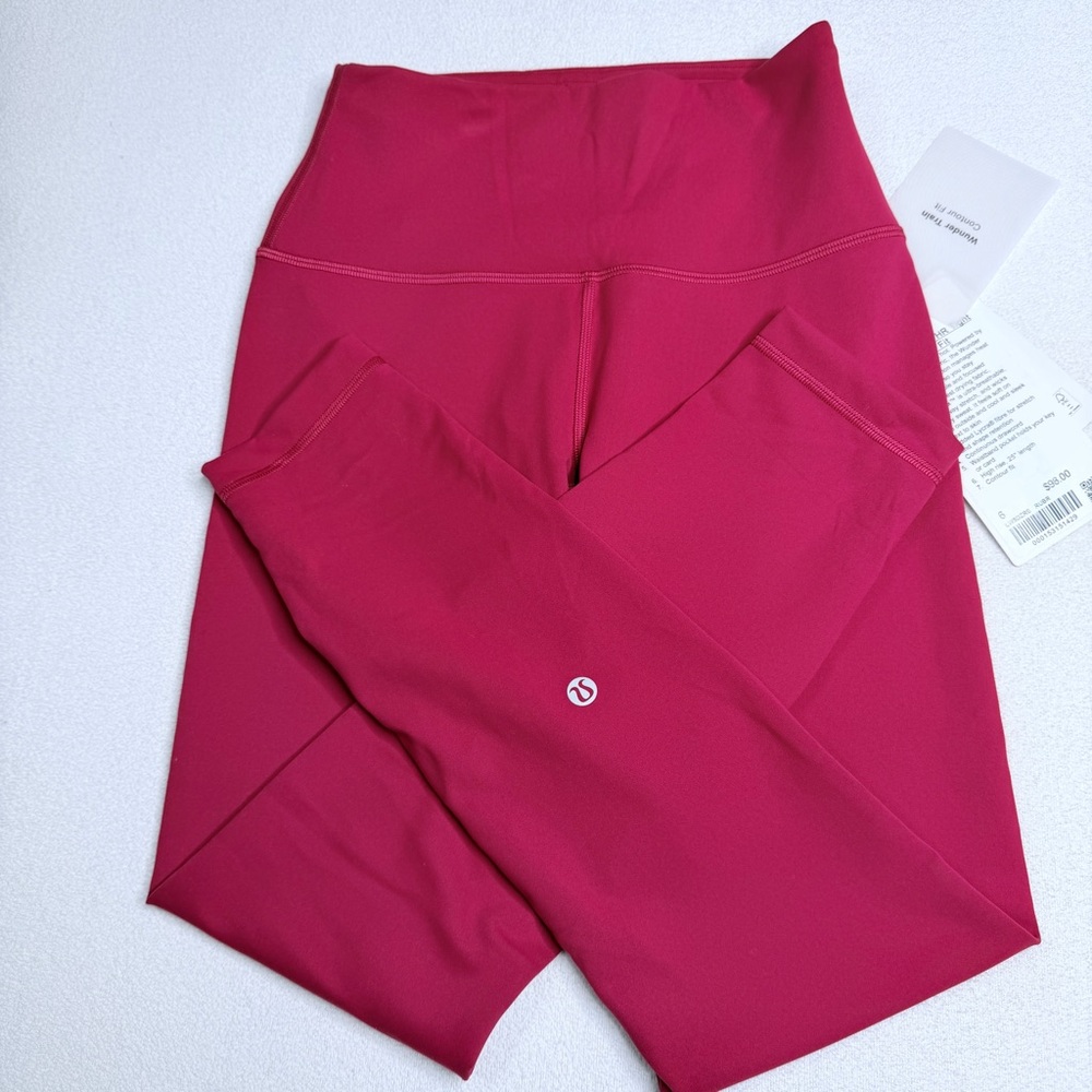 ✨NWT•Lululemon Wunder Train Contour Fit High-Rise Tight 25"•Ruby Red❤️💕 - Picture 10 of 14